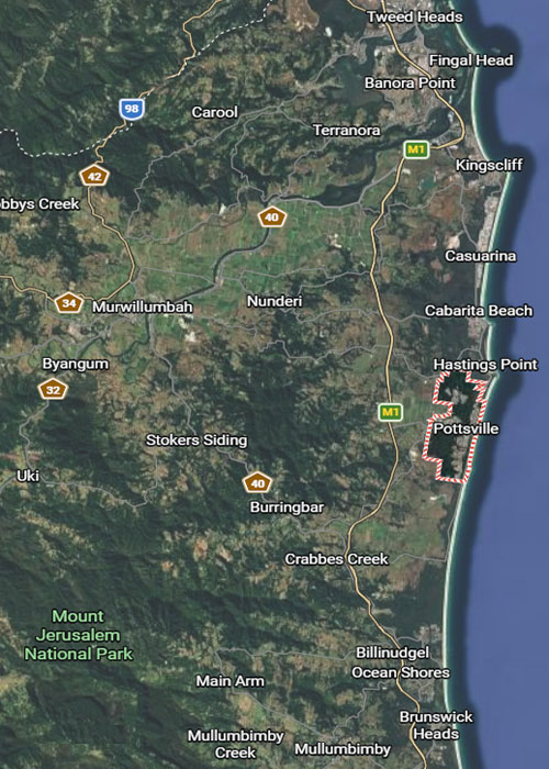 Service Area - Tweed Shire New South Wales